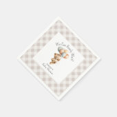 Wir können frühzeitig auf eine Niedliche Bärenmädc Serviette (Ecke)