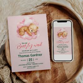 Wir können frühzeitig auf eine Niedliche Bear Baby Einladung