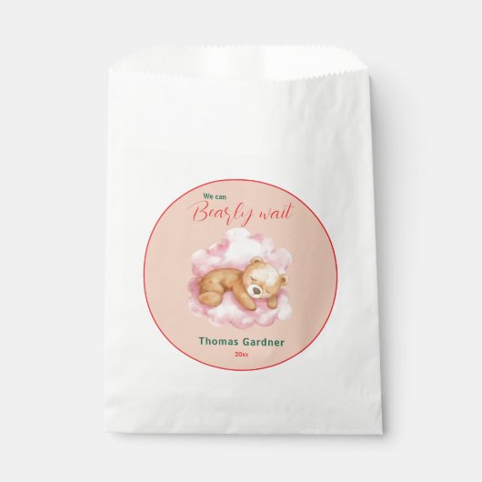 Wir können frühzeitig auf eine Niedliche Bear Baby Geschenktütchen (Vorderseite)