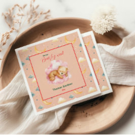 Wir können frühzeitig auf eine Niedliche Bear Baby Serviette