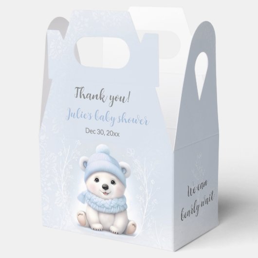 Wir können frühzeitig auf eine Polar Bear Blue Boy Geschenkschachtel (Geöffnet)