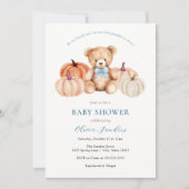 Wir können frühzeitig auf eine Pumkin Teddy Bear B Einladung (Vorderseite)