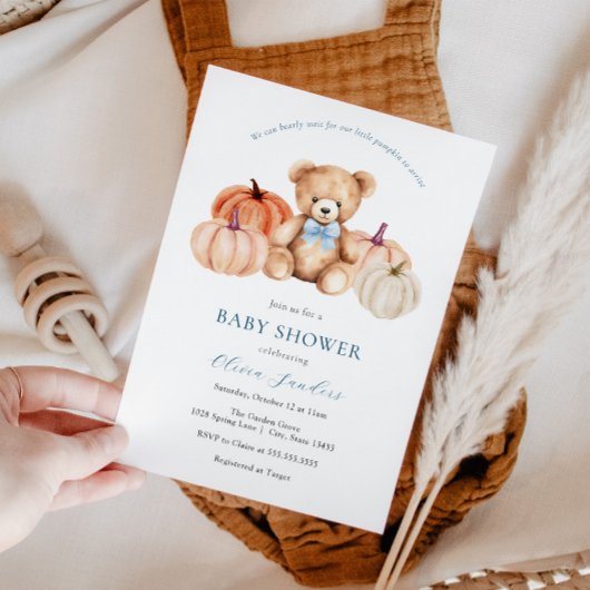 Wir können frühzeitig auf eine Pumkin Teddy Bear B Einladung