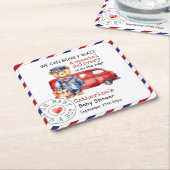 Wir können frühzeitig auf eine spezielle Babydusch Rechteckiger Pappuntersetzer (angewinkelt)