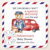 Wir können frühzeitig auf eine spezielle Babydusch Rechteckiger Pappuntersetzer (Vorderseite)