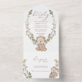 Wir können frühzeitig auf eine Teddy Bear Baby Dus All In One Einladung (Innen Boden)