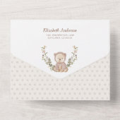 Wir können frühzeitig auf eine Teddy Bear Baby Dus All In One Einladung (Rückseite)