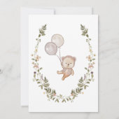 Wir können frühzeitig auf eine Teddy Bear Baby Dus Einladung (Rückseite)