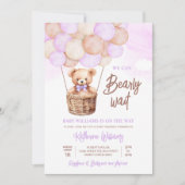 Wir können frühzeitig auf eine Teddy Bear Baby Dus Einladung (Vorderseite)