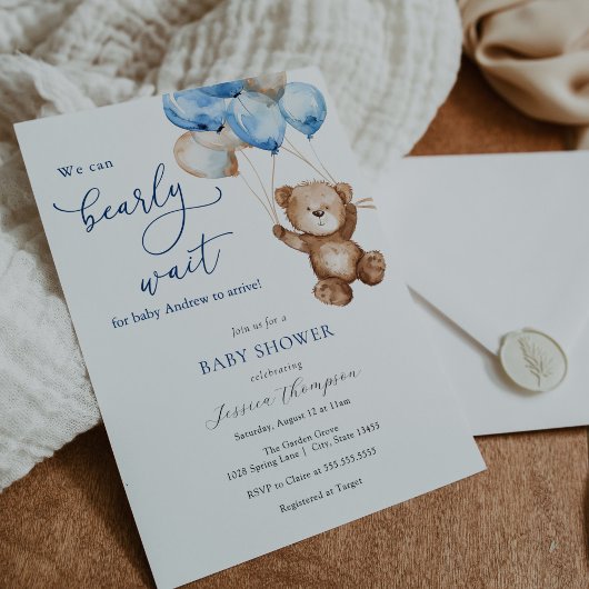 Wir können frühzeitig auf eine Teddy Bear Baby Dus Einladung