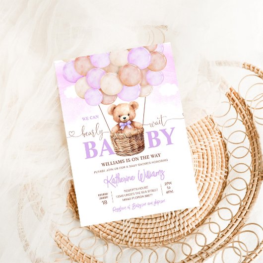 Wir können frühzeitig auf eine Teddy Bear Baby Dus Einladung