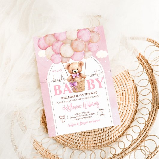 Wir können frühzeitig auf eine Teddy Bear Baby Dus Einladung