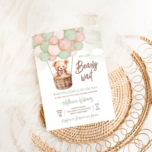 Wir können frühzeitig auf eine Teddy Bear Baby Dus Einladung