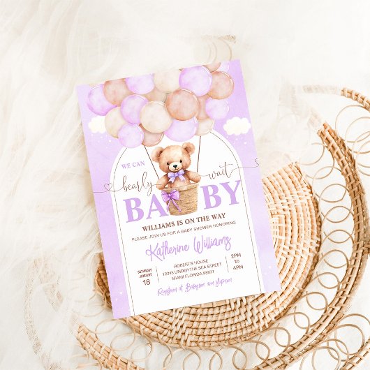 Wir können frühzeitig auf eine Teddy Bear Baby Dus Einladung