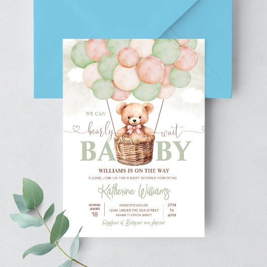 Wir können frühzeitig auf eine Teddy Bear Baby Dus Einladung