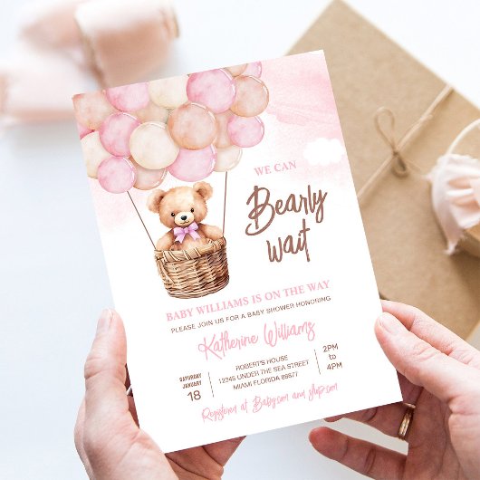 Wir können frühzeitig auf eine Teddy Bear Baby Dus Einladung