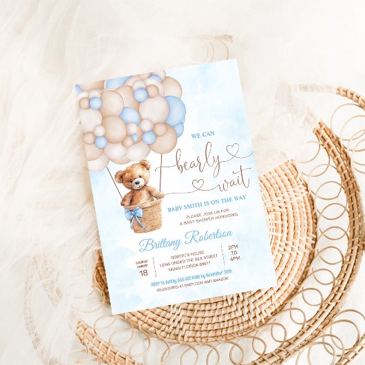 Wir können frühzeitig auf eine Teddy Bear Baby Dus Einladung