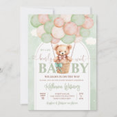 Wir können frühzeitig auf eine Teddy Bear Baby Dus Einladung (Vorderseite)