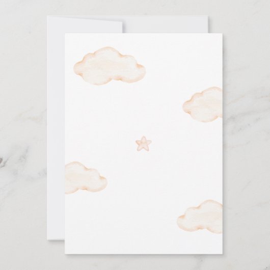 Wir können frühzeitig auf eine Teddy Bear Baby Dus Einladung (Rückseite)