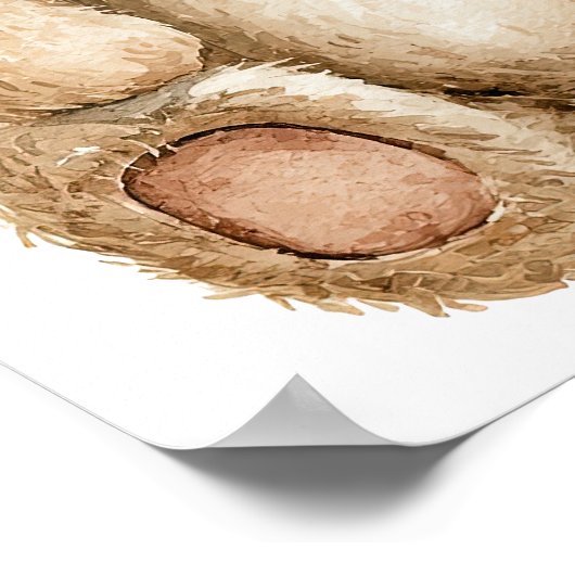 Wir können frühzeitig auf eine Teddy Bear Baby Dus Poster (Ecke)