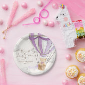 Wir können frühzeitig auf Lilac Teddy Bear Babydus Pappteller (Party)