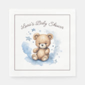 Wir können frühzeitig auf Pastel Blue Baby Dusche Serviette (Vorderseite)