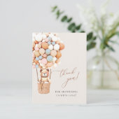 Wir können frühzeitig auf Pink Blue Baby Dusche wa Postkarte (Stehend Vorderseite)