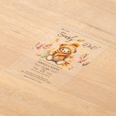 Wir können frühzeitig auf Pink Fall Babydusche war Acryleinladungen (Ablage )