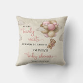 Wir können frühzeitig auf pinkfarbenes Elfenbeinba Kissen (Rückseite)