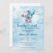 Wir können frühzeitig auf Teddy Bär Babydusche war Einladung (Vorne/Hinten)