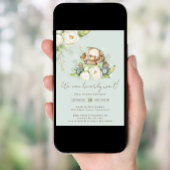 Wir können frühzeitig auf Teddy Bear Baby Dusche w Einladung