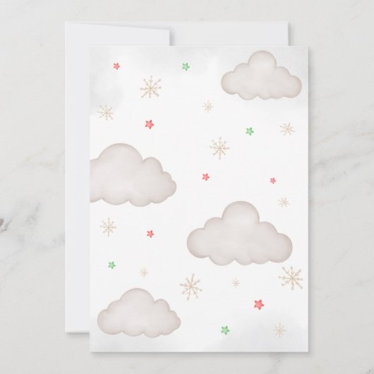 Wir können frühzeitig auf Weihnachtsdusche warten Einladung (Rückseite)