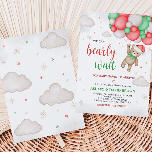 Wir können frühzeitig auf Weihnachtsdusche warten Einladung