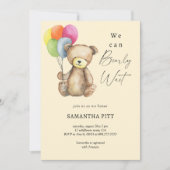 Wir können frühzeitig Babydusche warten Einladung (Vorderseite)