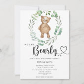 Wir können frühzeitig Babydusche warten Einladung (Vorderseite)