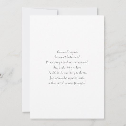 Wir können frühzeitig Babydusche warten Einladung (Rückseite)