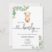 Wir können frühzeitig Babydusche warten Einladung (Vorderseite)