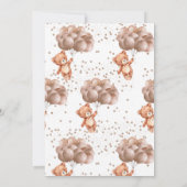 Wir können frühzeitig Balloons Floral Boy Baby Dus Einladung (Rückseite)
