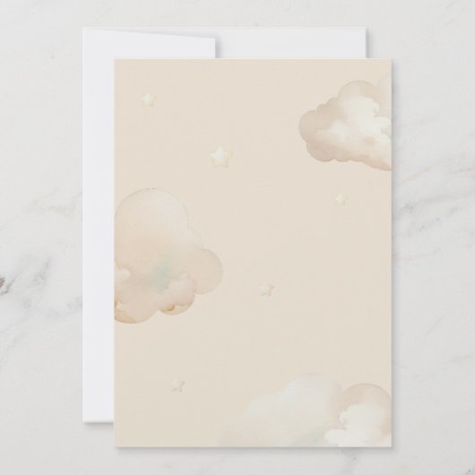 Wir können frühzeitig Bärenballon abwarten Einladung (Rückseite)