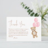 Wir können frühzeitig Bärenballons Babydusche abwa Karte (Stehend Vorderseite)