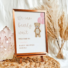 Wir können frühzeitig Bärenballons Babydusche abwa Poster