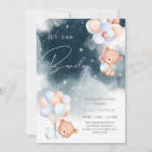 Wir können frühzeitig Bärenballoons Baby-Dusche wa Einladung (Vorderseite)