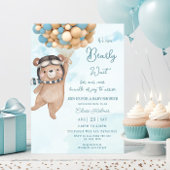 Wir können frühzeitig Bärenballoons Baby-Dusche wa Einladung