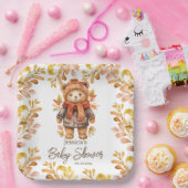 Wir können frühzeitig Blätter Babydusche warten Pappteller (Party)