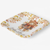 Wir können frühzeitig Blätter Babydusche warten Pappteller (Gewinkelt)