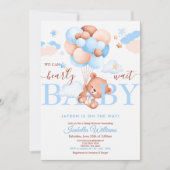 Wir können frühzeitig blau warten einladung (Vorderseite)