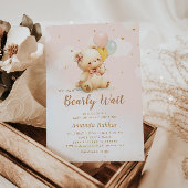 Wir können frühzeitig Boho Teddy Bear Baby Dusche Einladung