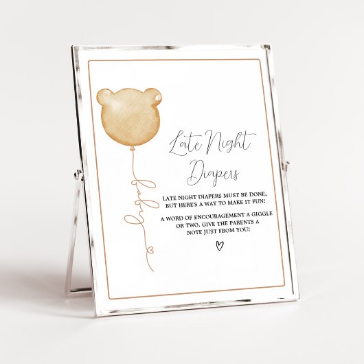 Wir können frühzeitig BrownBalloon spät abends Win Poster