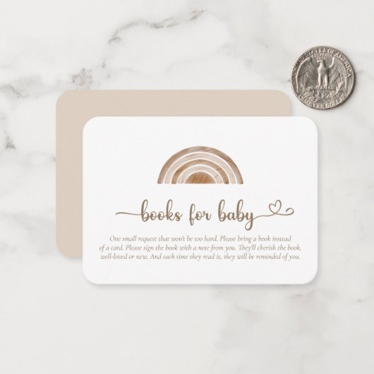 Wir können frühzeitig Bücher für Baby abwarten Mitteilungskarte (Vorderseite/Rückseite Beispiel)