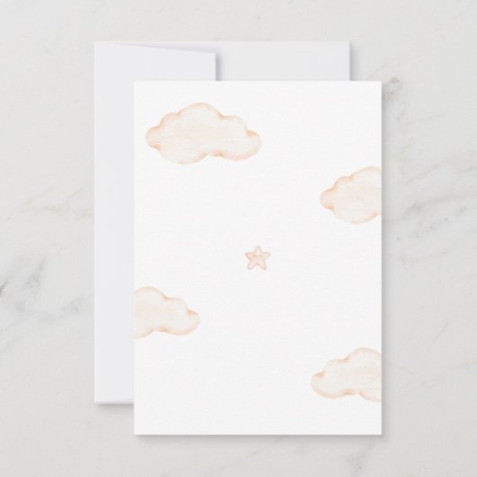 Wir können frühzeitig das Baby-Duschgedicht von Te Dankeskarte (Rückseite)